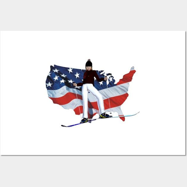 Ski USA Wall Art by teepossible